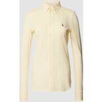 Polo Ralph Lauren Bluse mit Button-Down-Kragen in Gelb, Größe M von Polo Ralph Lauren