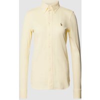 Polo Ralph Lauren Bluse mit Button-Down-Kragen in Gelb, Größe XS von Polo Ralph Lauren