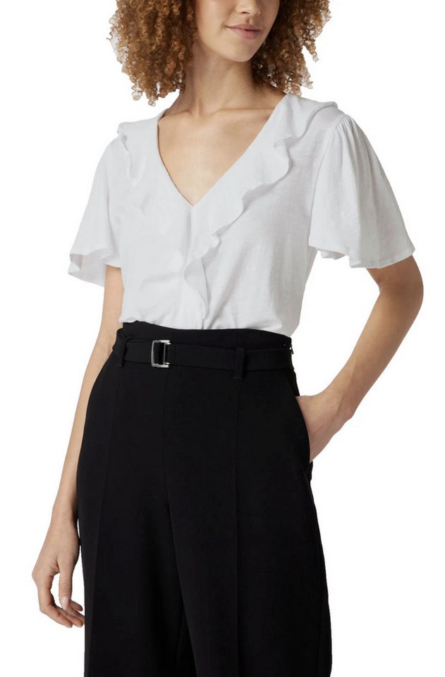 Polo Ralph Lauren Blusentop Volants-Blusenshirt Retro Shirt Elegante Volants entlang des V-Ausschnitts von Polo Ralph Lauren