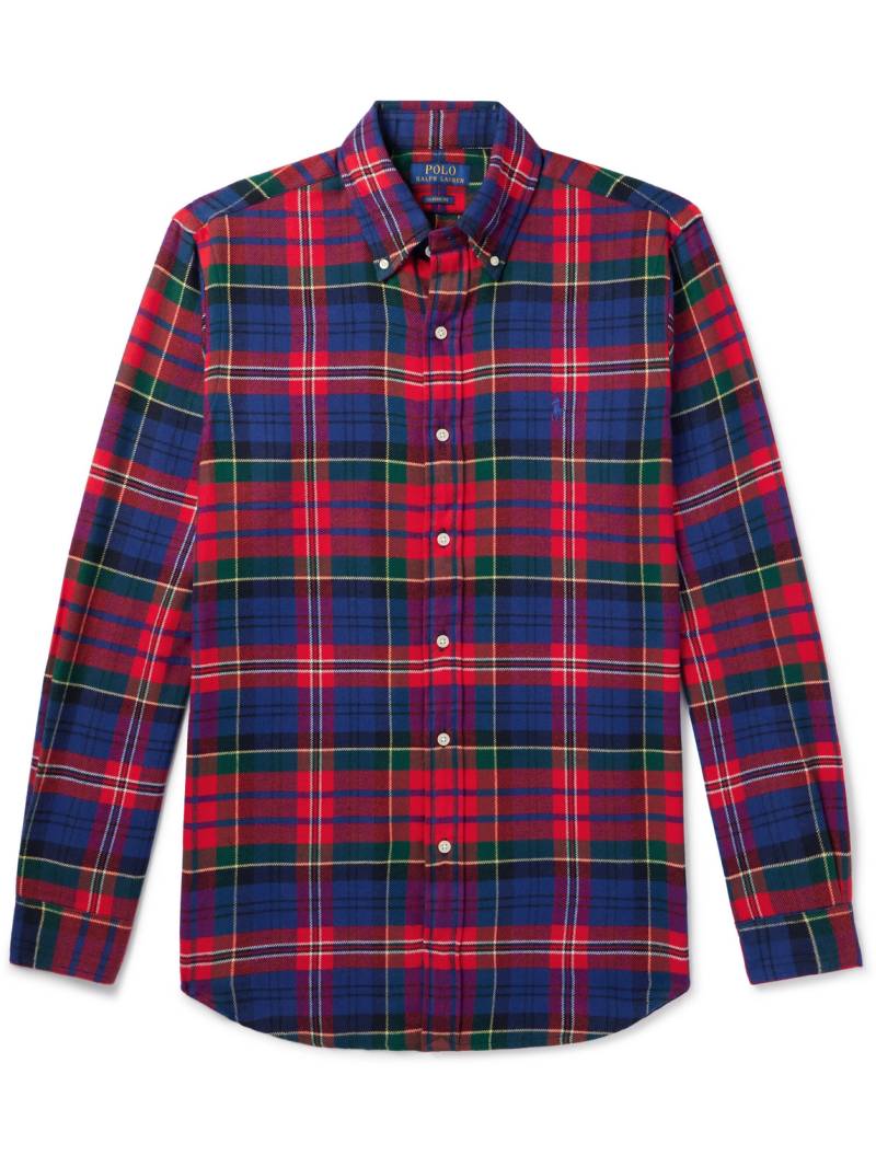 Polo Ralph Lauren - Button-Down Collar Checked Cotton-Flannel Shirt - Men - Red - XXL von Polo Ralph Lauren