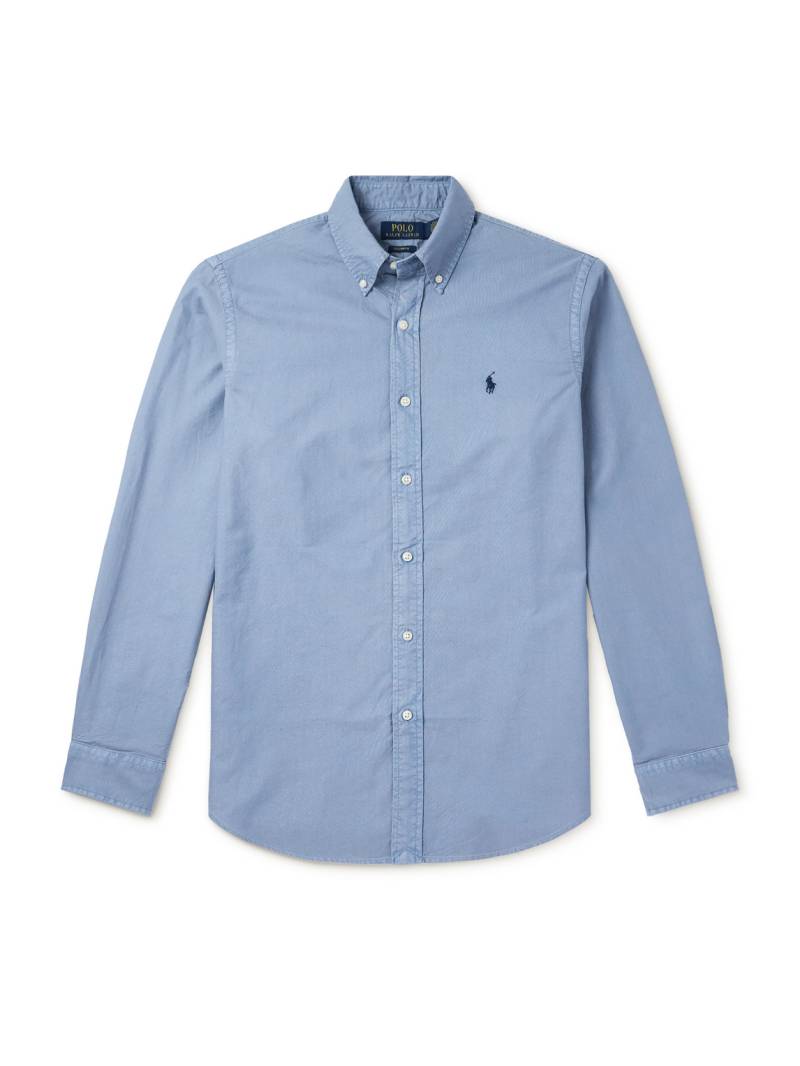 Polo Ralph Lauren - Button-Down Collar Logo-Embroidered Cotton Shirt - Men - Blue - XXL von Polo Ralph Lauren