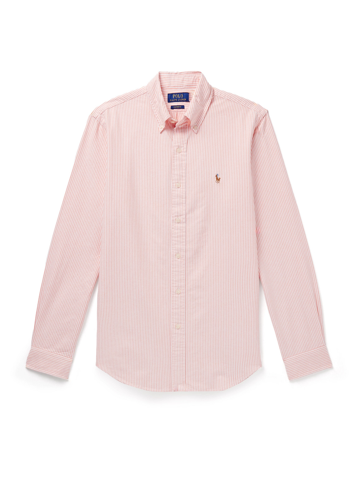 Polo Ralph Lauren - Button-Down Collar Striped Cotton-Poplin Shirt - Men - Pink - XS von Polo Ralph Lauren