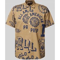 Polo Ralph Lauren Classic Fit Freizeithemd mit 1/2-Arm Modell 'RUSTIC PLAINWEAVE' in Sand, Größe XXL von Polo Ralph Lauren