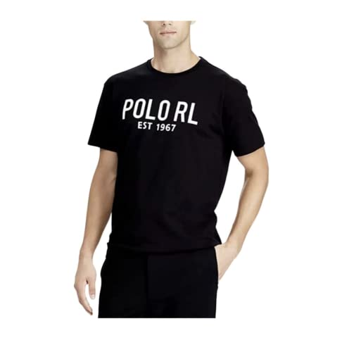 Polo Ralph Lauren Classic-Fit Logo-Print Est 1967 Jersey T-Shirt Shirt Black Retro Top L von Polo Ralph Lauren