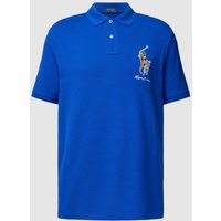 Polo Ralph Lauren Classic Fit Poloshirt mit Label-Stitching in Royal, Größe XXL von Polo Ralph Lauren