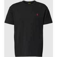 Polo Ralph Lauren Classic Fit T-Shirt mit Label-Stitching in Black, Größe S von Polo Ralph Lauren