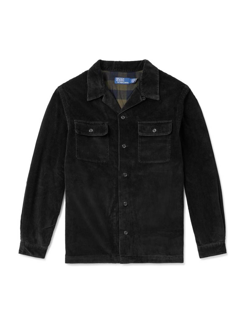 Polo Ralph Lauren - Convertible-Collar Cotton-Corduroy Overshirt - Men - Black - XL von Polo Ralph Lauren