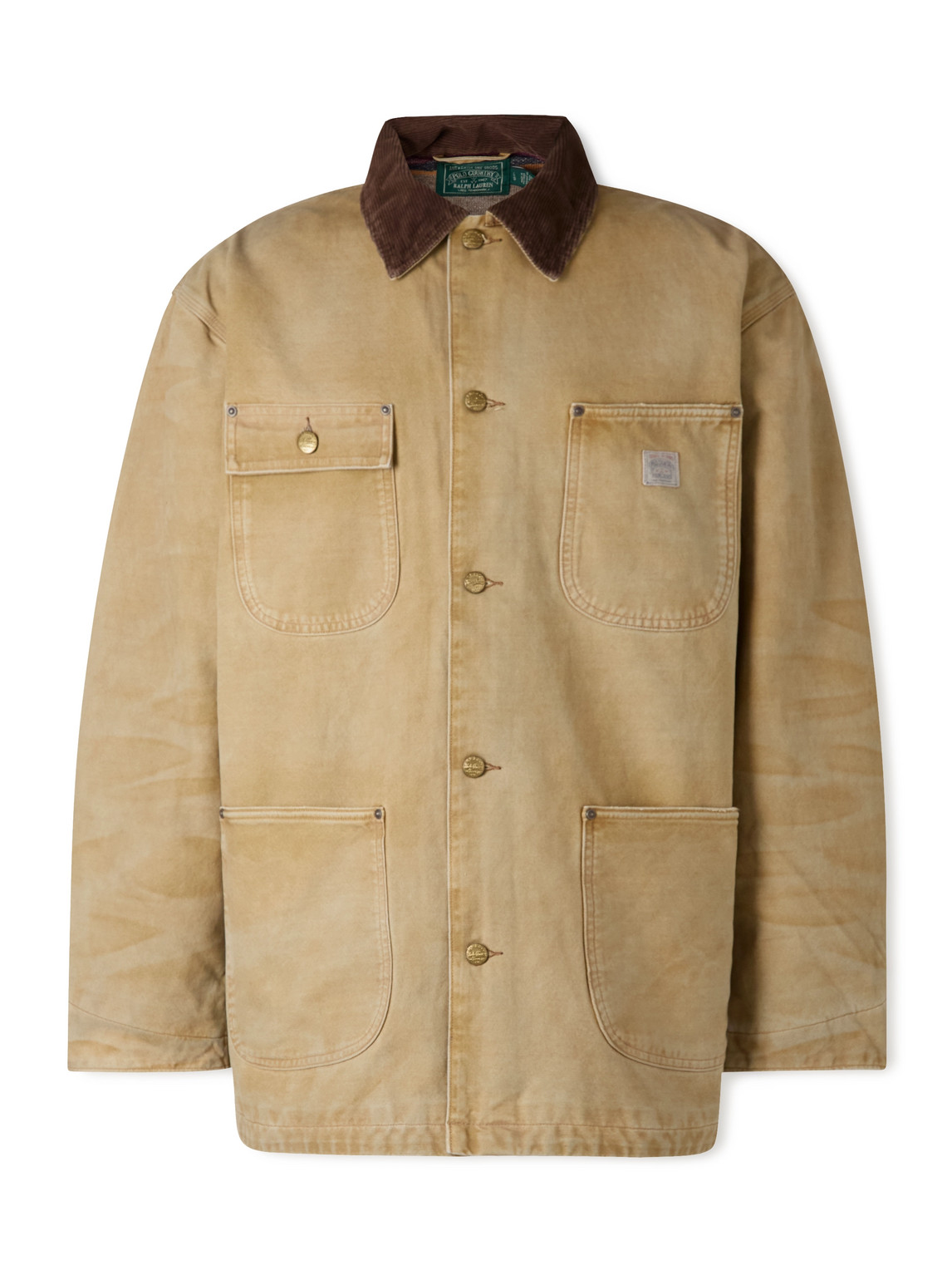 Polo Ralph Lauren - Corduroy-Trimmed Cotton-Canvas Field Jacket - Men - Brown - M von Polo Ralph Lauren