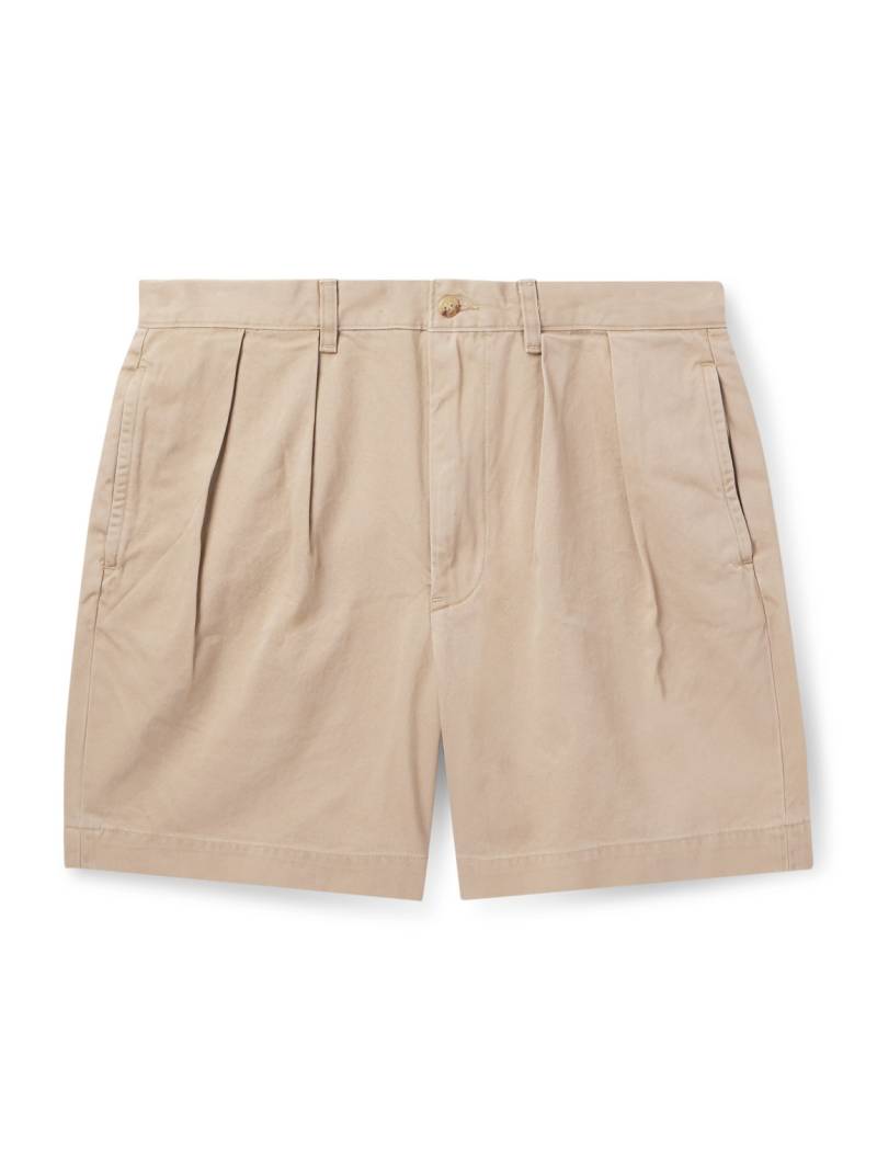 Polo Ralph Lauren - Cormac Straight-Leg Pleated Cotton-Twill Shorts - Men - Neutrals - UK/US 32 von Polo Ralph Lauren