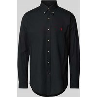 Polo Ralph Lauren Custom Fit Freizeithemd mit Logo-Stitching in BLACK, Größe XL von Polo Ralph Lauren