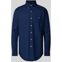 Polo Ralph Lauren Custom Fit Freizeithemd mit Logo-Stitching in Marine, Größe XXL von Polo Ralph Lauren