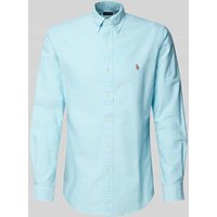 Polo Ralph Lauren Custom Fit Freizeithemd in Premiumqualität in Tuerkis, Größe XL von Polo Ralph Lauren