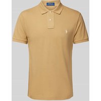 Polo Ralph Lauren Custom Slim Fit Poloshirt mit Label-Stitching in Senf, Größe XXL von Polo Ralph Lauren