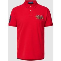 Polo Ralph Lauren Custom Slim Fit Poloshirt mit Motiv-Stitching in Rot, Größe M von Polo Ralph Lauren