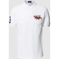 Polo Ralph Lauren Custom Slim Fit Poloshirt mit Motiv-Stitching in Weiss, Größe M von Polo Ralph Lauren