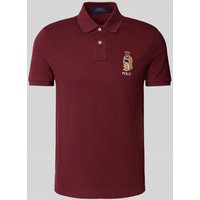 Polo Ralph Lauren Custom Slim Fit Poloshirt mit Stitching in Bordeaux, Größe M von Polo Ralph Lauren