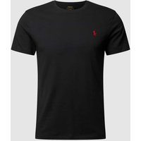 Polo Ralph Lauren Custom Slim Fit T-Shirt mit Logo-Stickerei in Black, Größe L von Polo Ralph Lauren