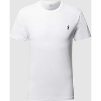 Polo Ralph Lauren Custom Slim Fit T-Shirt mit Logo-Stickerei in Weiss, Größe S von Polo Ralph Lauren