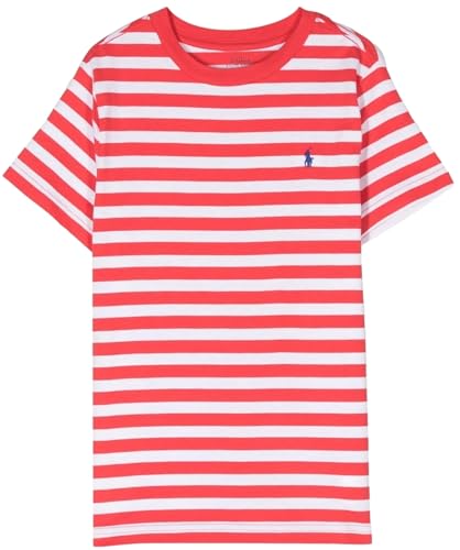 Polo Ralph Lauren Damen-T-Shirt aus Jersey mit Rundhalsausschnitt, Rot / Weiß gestreift, X-Groß Polo Ralph Lauren Damen-T-Shirt aus Jersey mit Rundhalsausschnitt, Rot / Weiß gestreift, X-Groß von Polo Ralph Lauren