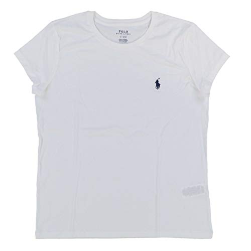 Polo Ralph Lauren Damen T-Shirt mit Rundhalsausschnitt. - Weiß - X-Groß von Polo Ralph Lauren