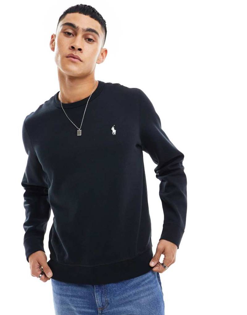 Polo Ralph Lauren - Doppelstrick-Sweatshirt in Schwarz mit Markenlogo von Polo Ralph Lauren