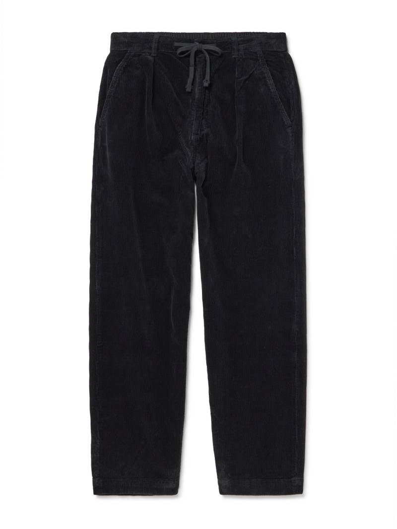 Polo Ralph Lauren - Easy Straight-Leg Cotton-Corduroy Drawstring Trousers - Men - Black - L von Polo Ralph Lauren