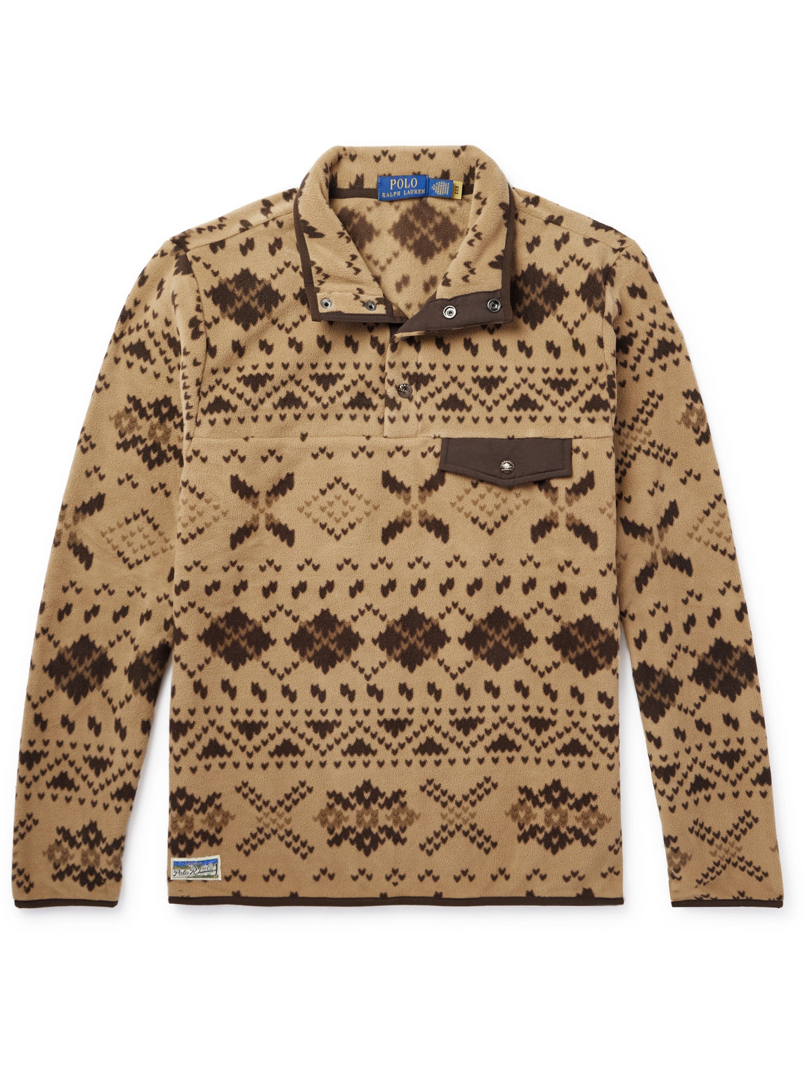 Polo Ralph Lauren - Fair Isle Recycled Brushed Fleece Sweatshirt - Men - Brown - L von Polo Ralph Lauren