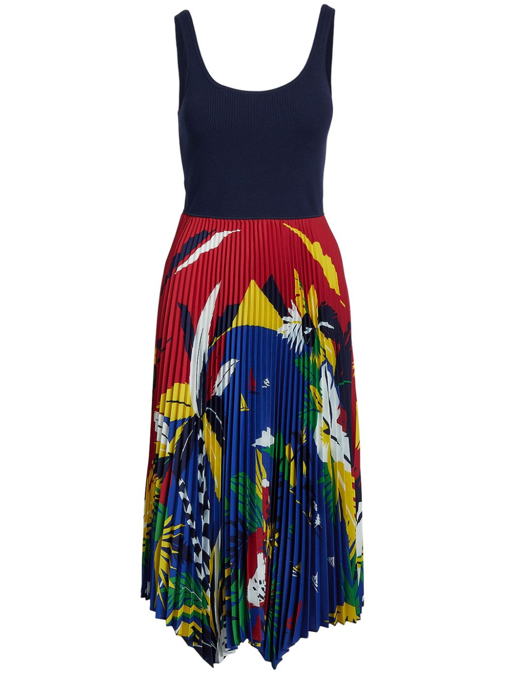 Polo Ralph Lauren Faltenkleid mit Blumen-Print - Blau von Polo Ralph Lauren