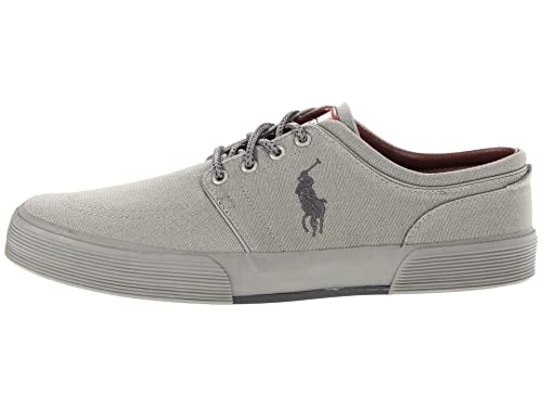 Polo Ralph Lauren Faxon Low Herren Faxon Sneaker aus Segeltuch, grau, 42 1/3 EU von Polo Ralph Lauren
