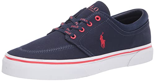 Polo Ralph Lauren Faxon X Low-Top Canvas Sneaker, Newport Navy / Rl200 Red Pp, 39.5 EU von POLO RALPH LAUREN