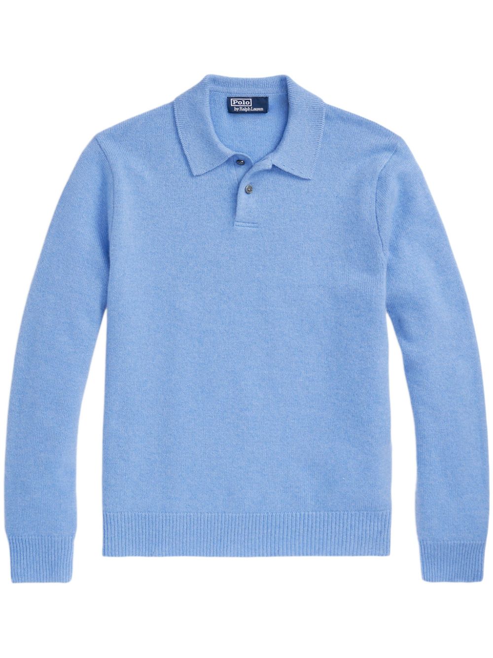 Polo Ralph Lauren Fein gestrickter Polo-Pullover aus Kaschmir - Blau von Polo Ralph Lauren