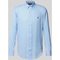 Polo Ralph Lauren Freizeithemd mit Label-Stitching in Hellblau, Größe XL von Polo Ralph Lauren
