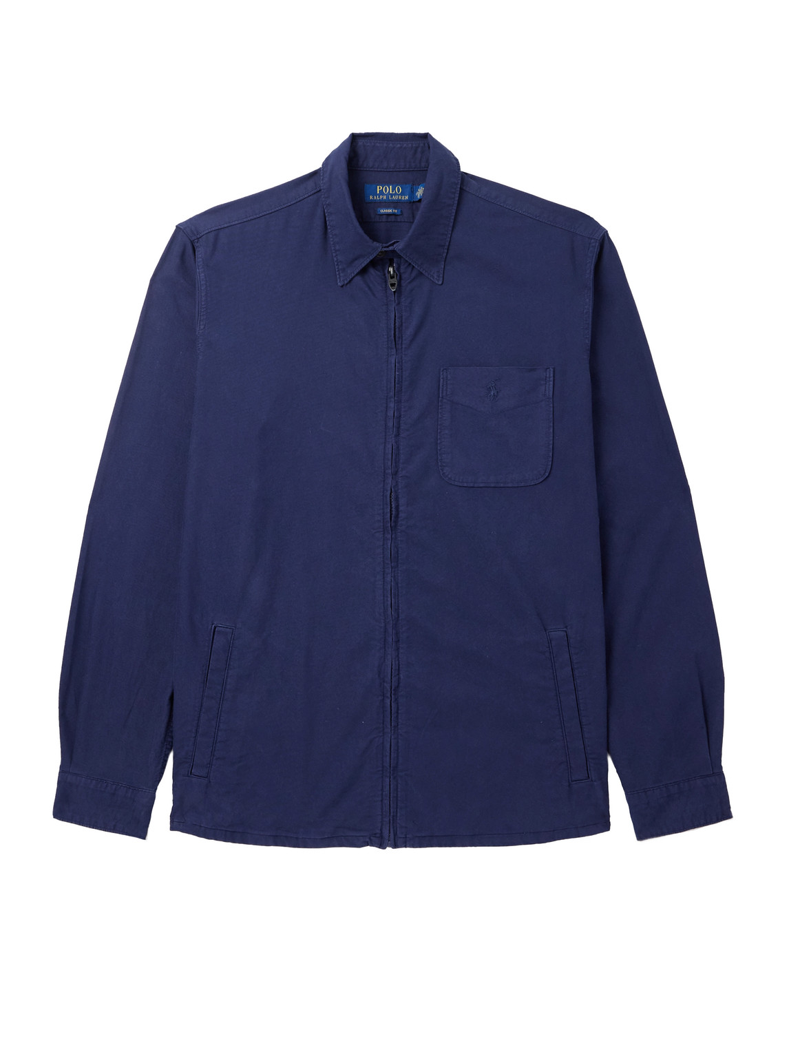 Polo Ralph Lauren - Garment-Dyed Cotton Oxford Shirt Jacket - Men - Blue - L von Polo Ralph Lauren
