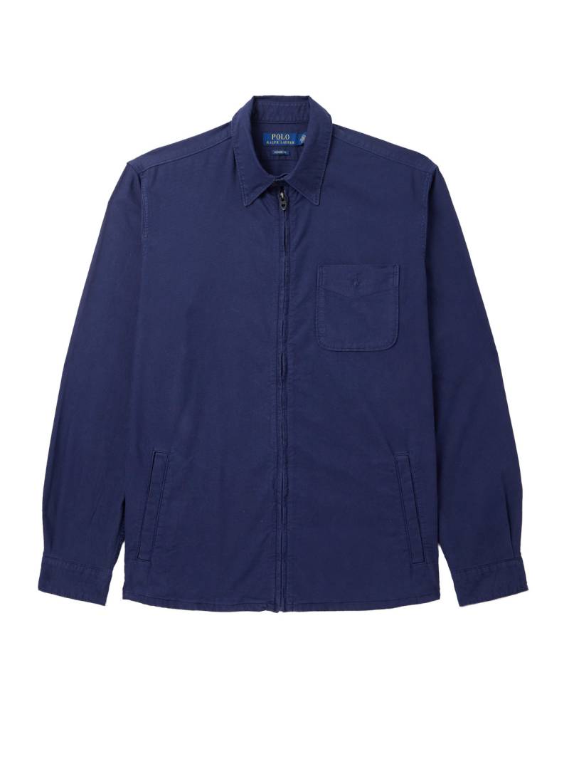 Polo Ralph Lauren - Garment-Dyed Cotton Oxford Shirt Jacket - Men - Blue - L von Polo Ralph Lauren