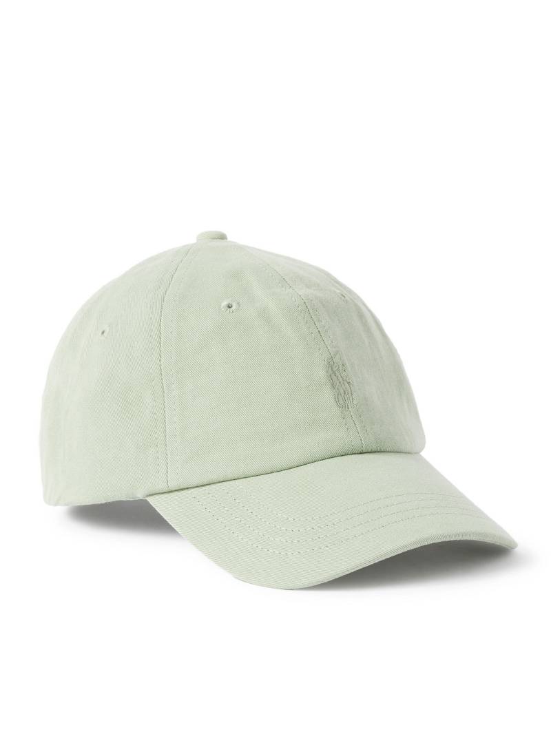 Polo Ralph Lauren - Garment-Dyed Logo-Embroidered Cotton-Twill Baseball Cap - Men - Green von Polo Ralph Lauren