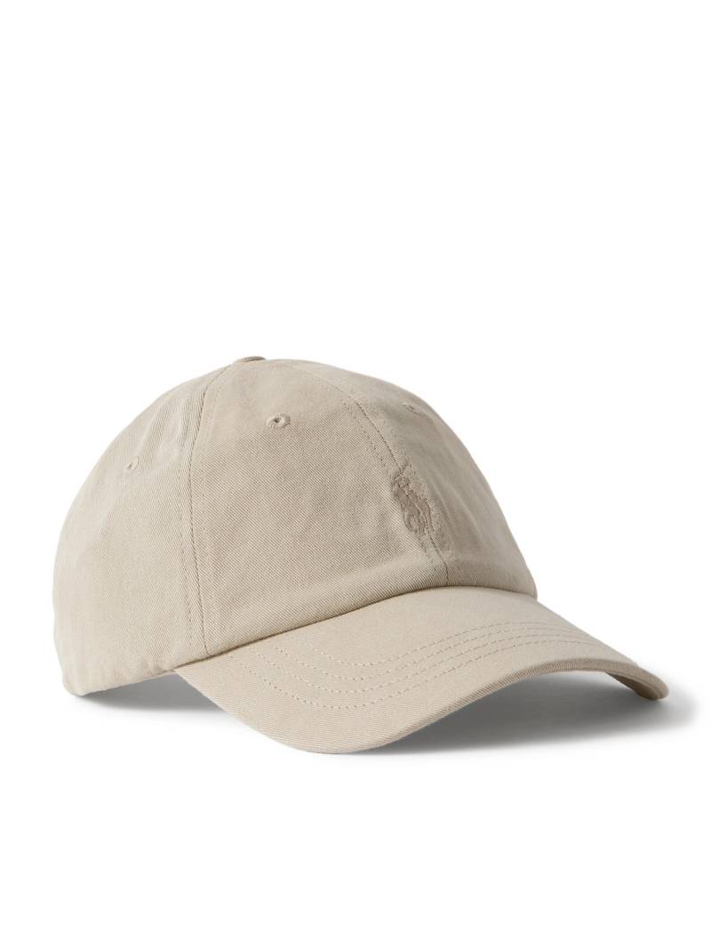 Polo Ralph Lauren - Garment-Dyed Logo-Embroidered Cotton-Twill Baseball Cap - Men - Neutrals von Polo Ralph Lauren