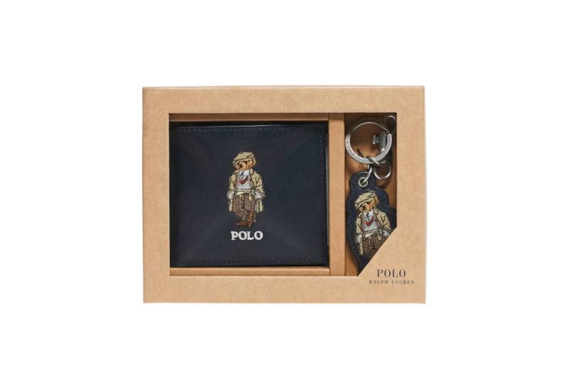 Polo Ralph Lauren Geldbörse mit Anhänger - Geschenkset - Portmonee - Geldbeutel - Portemonnaie (2-tlg), Heritage-Bear-Logo, Marken Geldbeutel Herren von Polo Ralph Lauren