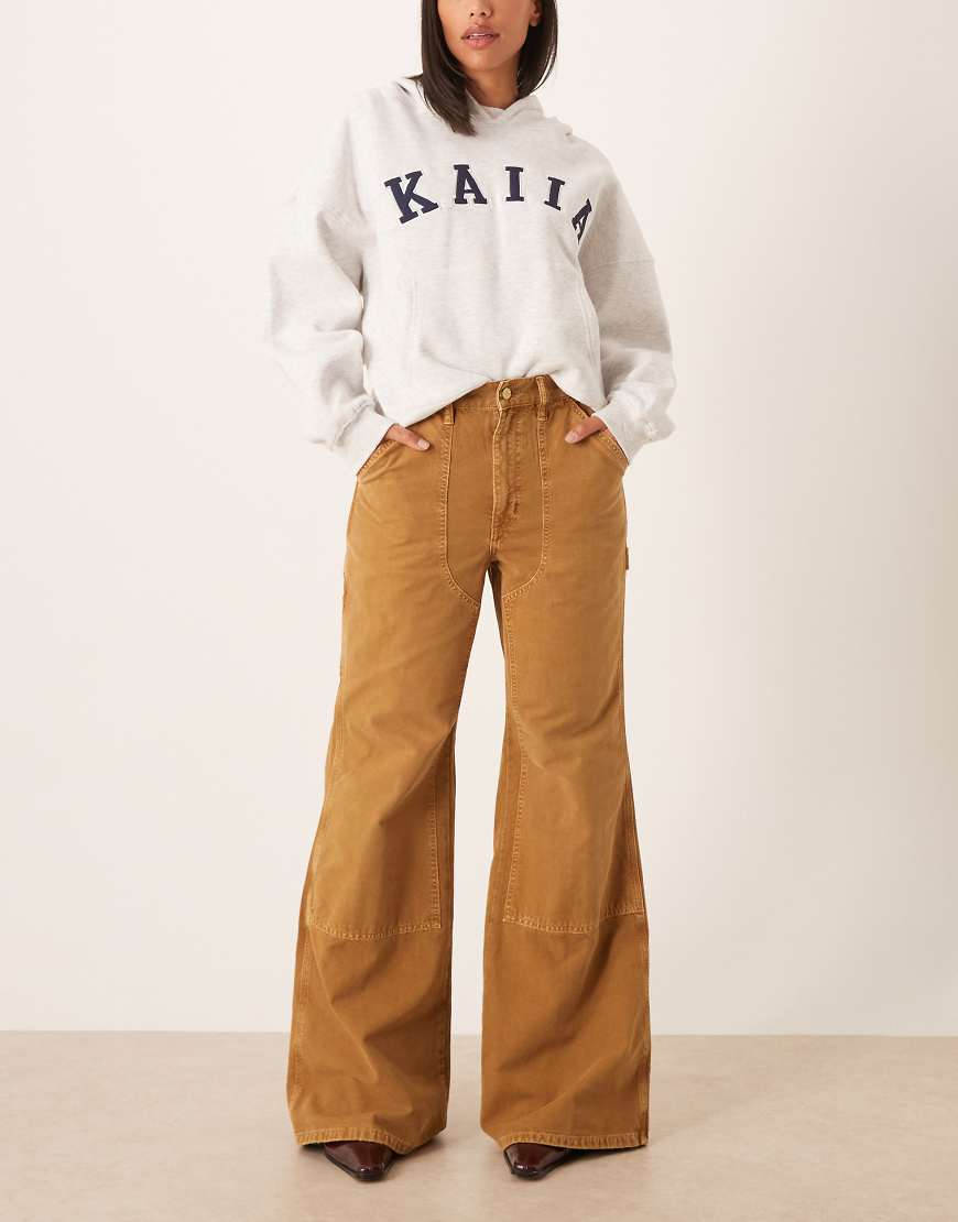 Polo Ralph Lauren - Gewebte Carpenter-Schlaghose in Beige-Brown von Polo Ralph Lauren