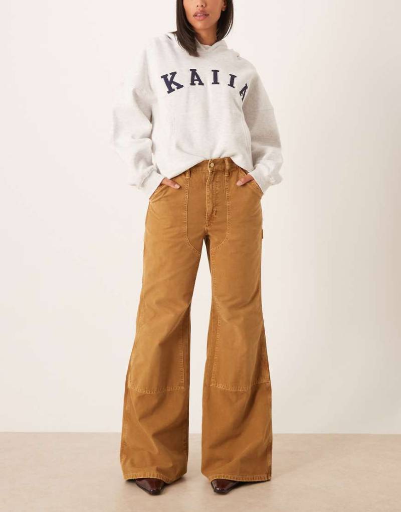 Polo Ralph Lauren - Gewebte Carpenter-Schlaghose in Beige-Brown von Polo Ralph Lauren