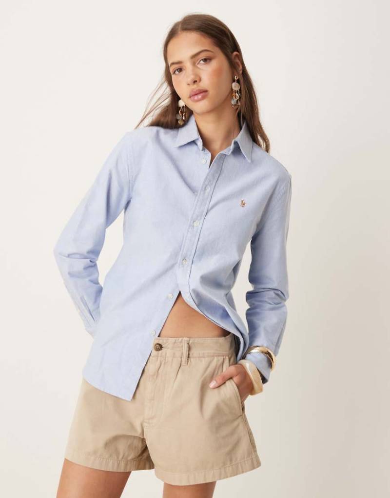 Polo Ralph Lauren - Hemdbluse in Blau mit Markenlogo von Polo Ralph Lauren