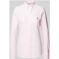 Polo Ralph Lauren Hemdbluse mit Label-Stitching Modell 'HEIDI' in Pink, Größe XS von Polo Ralph Lauren