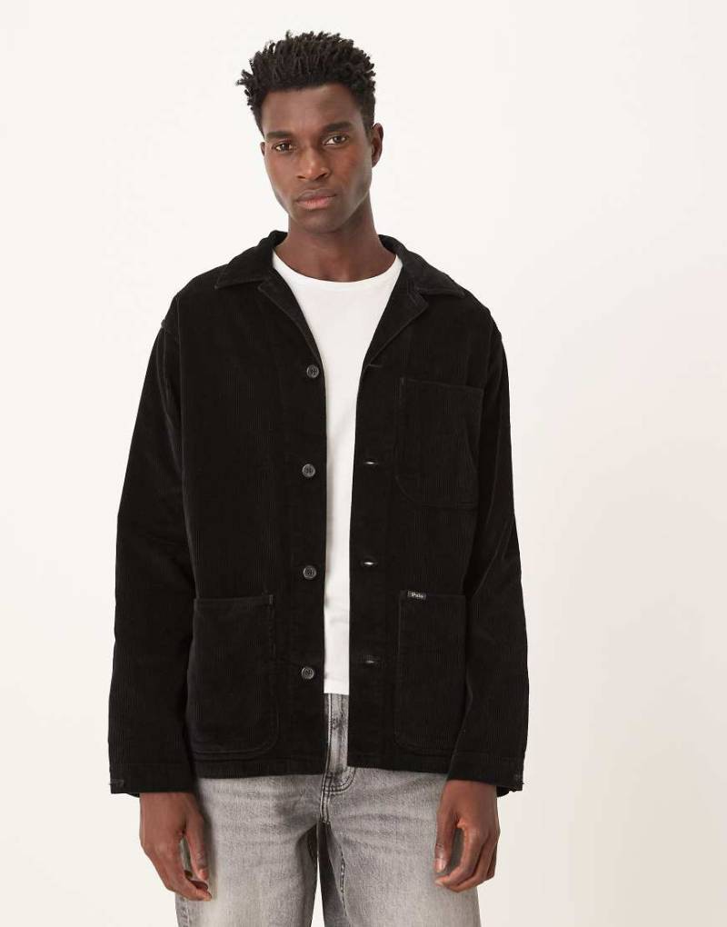 Polo Ralph Lauren - Hemdjacke aus schwerem Cord in Schwarz mit Logo Polo Ralph Lauren - Hemdjacke aus schwerem Cord in Schwarz mit Logo von Polo Ralph Lauren