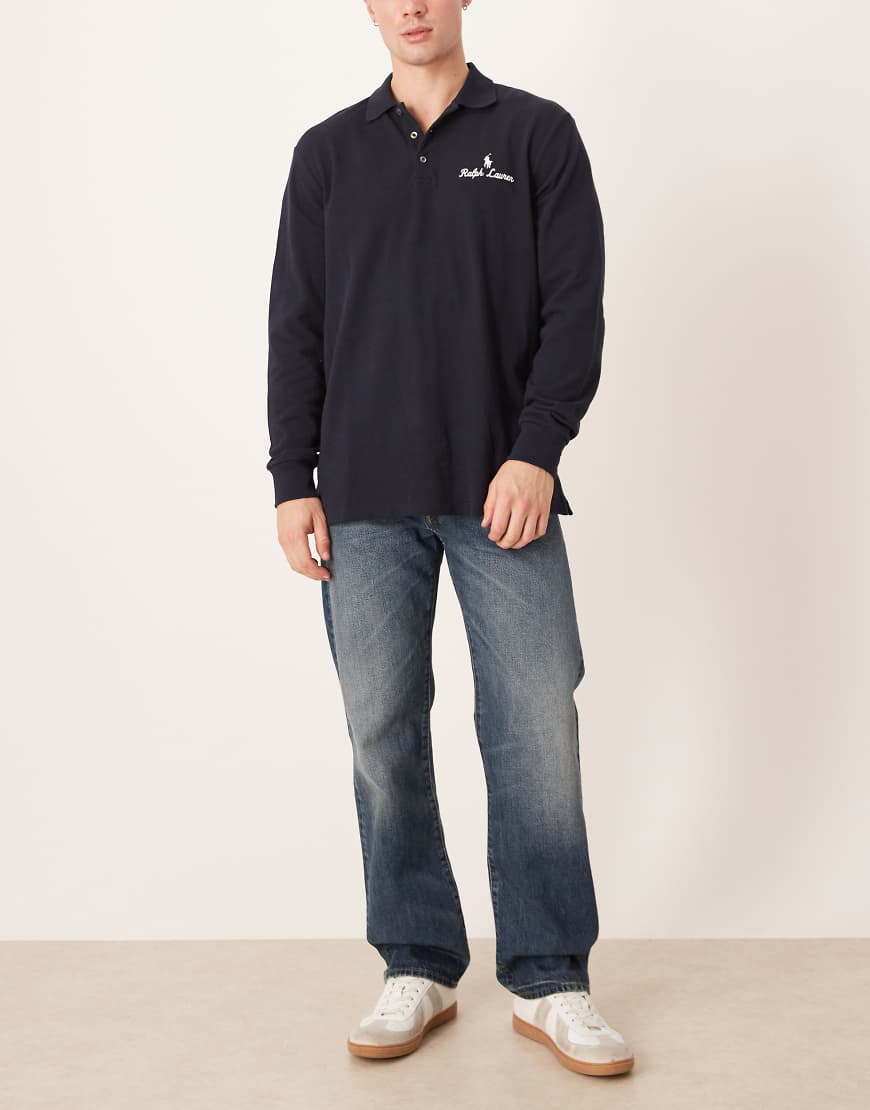 Polo Ralph Lauren - Heritage - Straight-Fit-Jeans in dunkler Vintage-Waschung-Marineblau von Polo Ralph Lauren