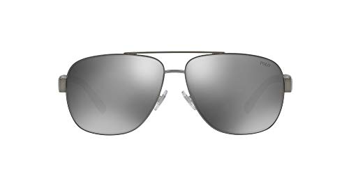 Polo Ralph Lauren Herren 0PH3110 91576G Sonnenbrille, Grau (Demishiny Dark Gunmetal/Mirrorsilver), 60 von Polo Ralph Lauren