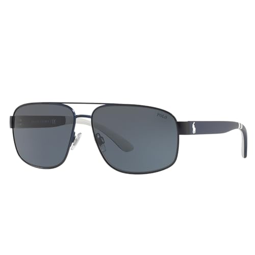 POLO Herren 0PH3112 930387 Sonnenbrille, Blau (Matte Navy Blue/Grey), 62 von POLO RALPH LAUREN