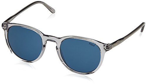 Polo Ralph Lauren Herren 0PH41101380 Sonnenbrille, Grau (Shiny Semi Trasp Grey/Darkbluee), 50 von POLO RALPH LAUREN