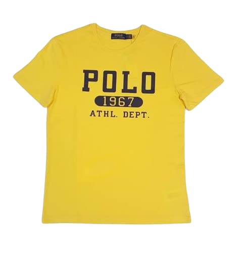 Polo Ralph Lauren Herren Athletic Department Logo Crew Neck T-Shirt, gelb, Mittel von Polo Ralph Lauren