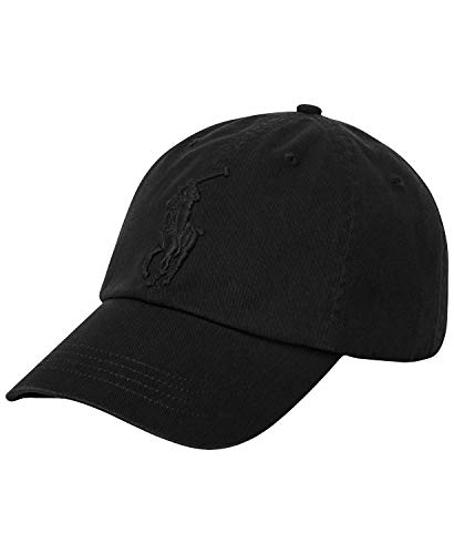 Polo Ralph Lauren Herren Big Pony Chino Cap, schwarz, Einheitsgröße von POLO RALPH LAUREN