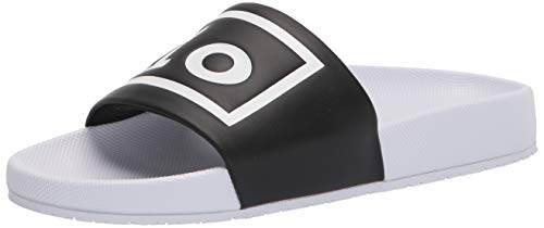 Polo Ralph Lauren Herren Cayson Polo Sandalen zum Reinschlüpfen, schwarz/weiß, 45.5 EU von Polo Ralph Lauren