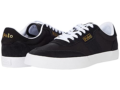 POLO RALPH LAUREN Herren Court VLC Sneaker, Schwarz/Schwarz, 48 EU von POLO RALPH LAUREN